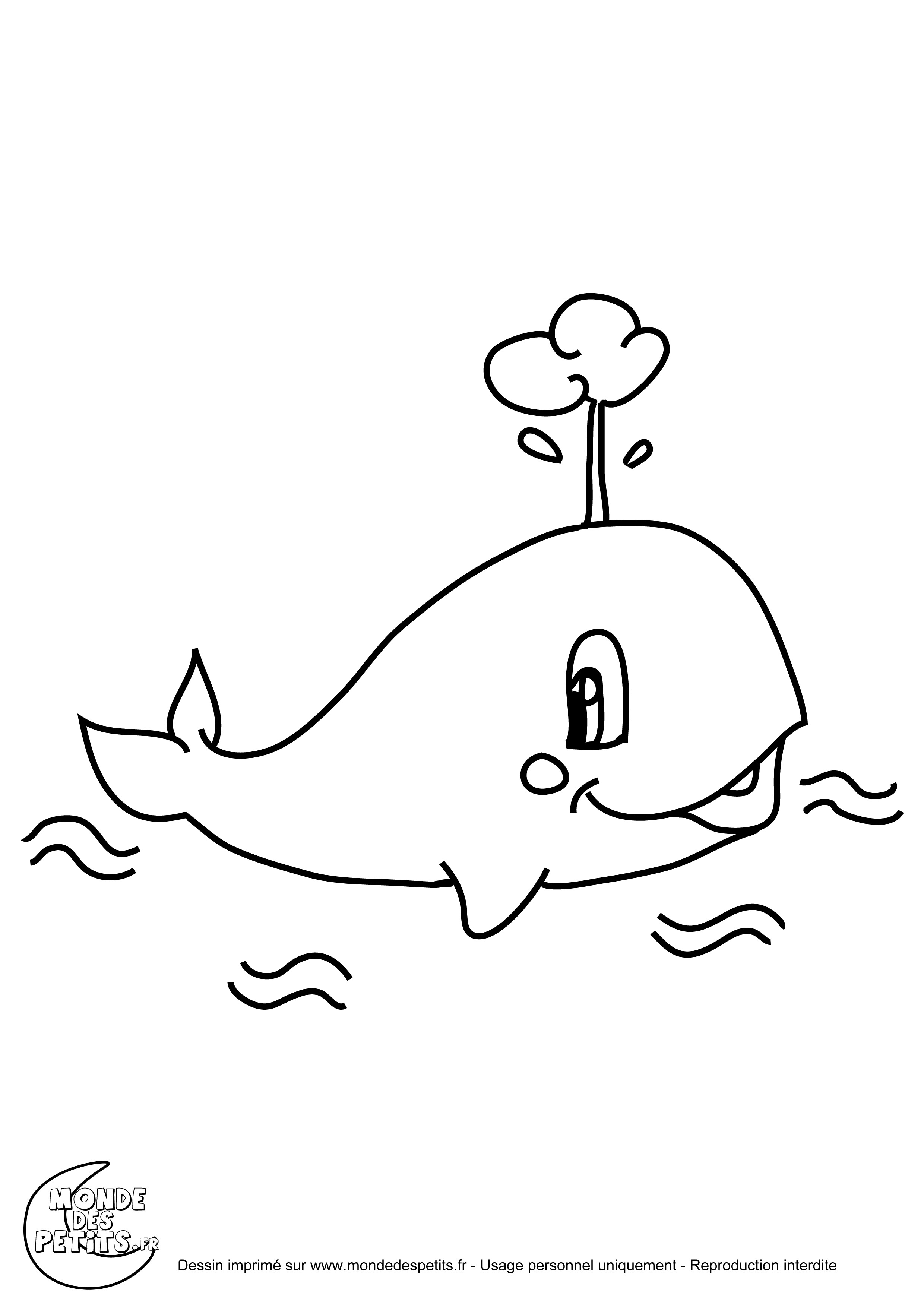 Раскраска: кит (Животные) #939 - Бесплатные раскраски для печати