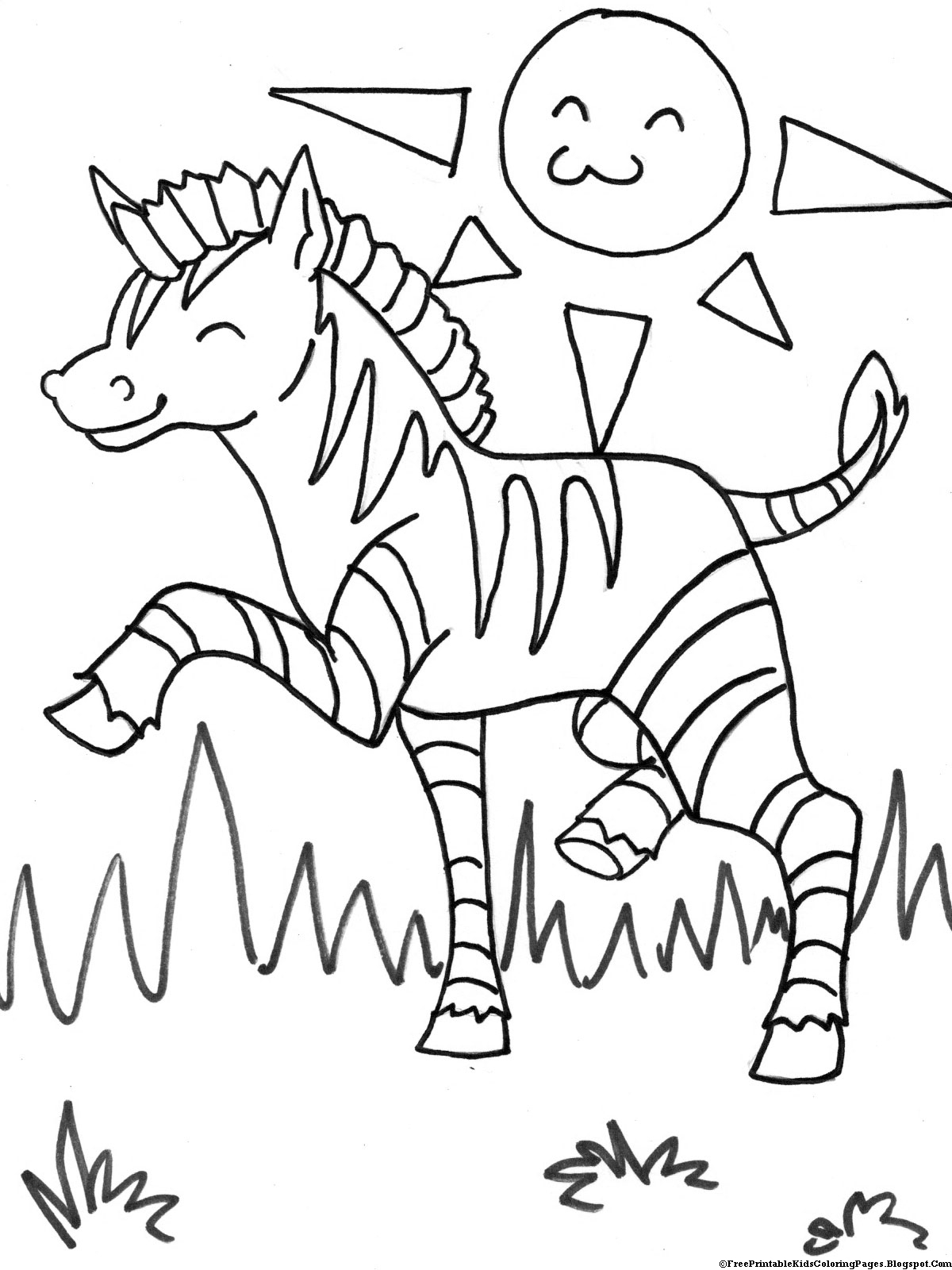 Раскраска: зебра (Животные) #12975 - Бесплатные раскраски для печати