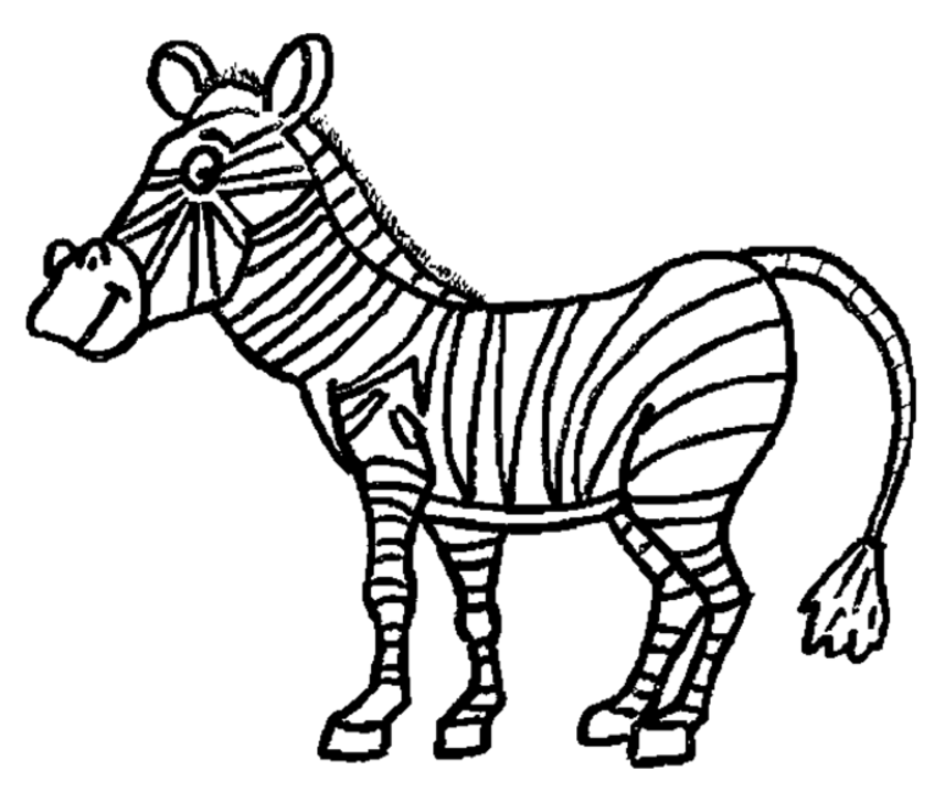 Раскраска: зебра (Животные) #12983 - Бесплатные раскраски для печати