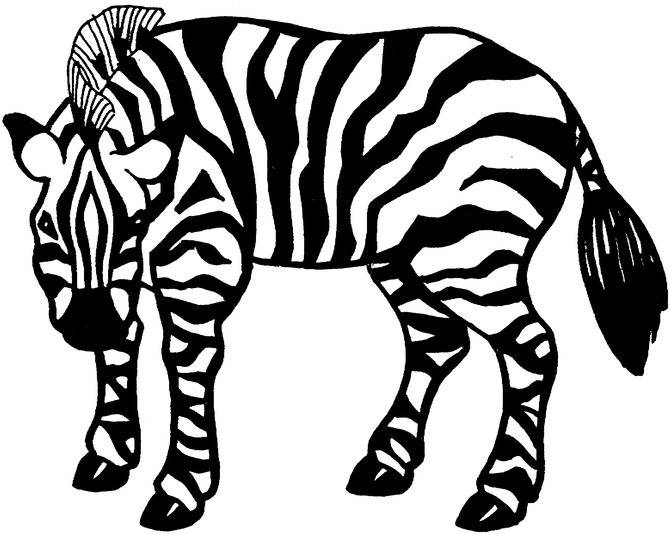 Раскраска: зебра (Животные) #13061 - Бесплатные раскраски для печати