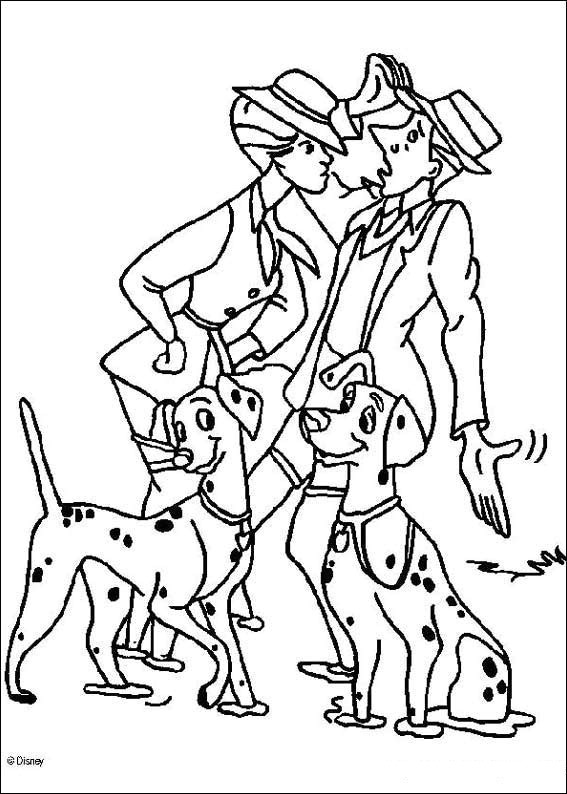 Раскраска: 101 далматинец (Анимационные фильмы) #129356 - Бесплатные раскраски для печати