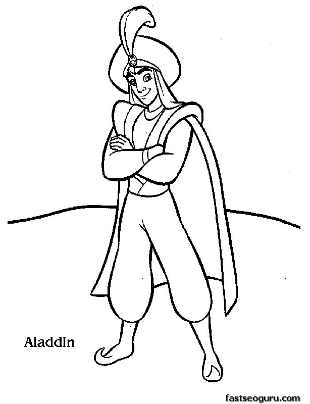 Раскраска: Aladdin (Анимационные фильмы) #127616 - Бесплатные раскраски для печати