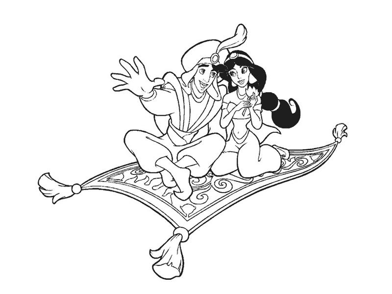 Раскраска: Aladdin (Анимационные фильмы) #127729 - Бесплатные раскраски для печати