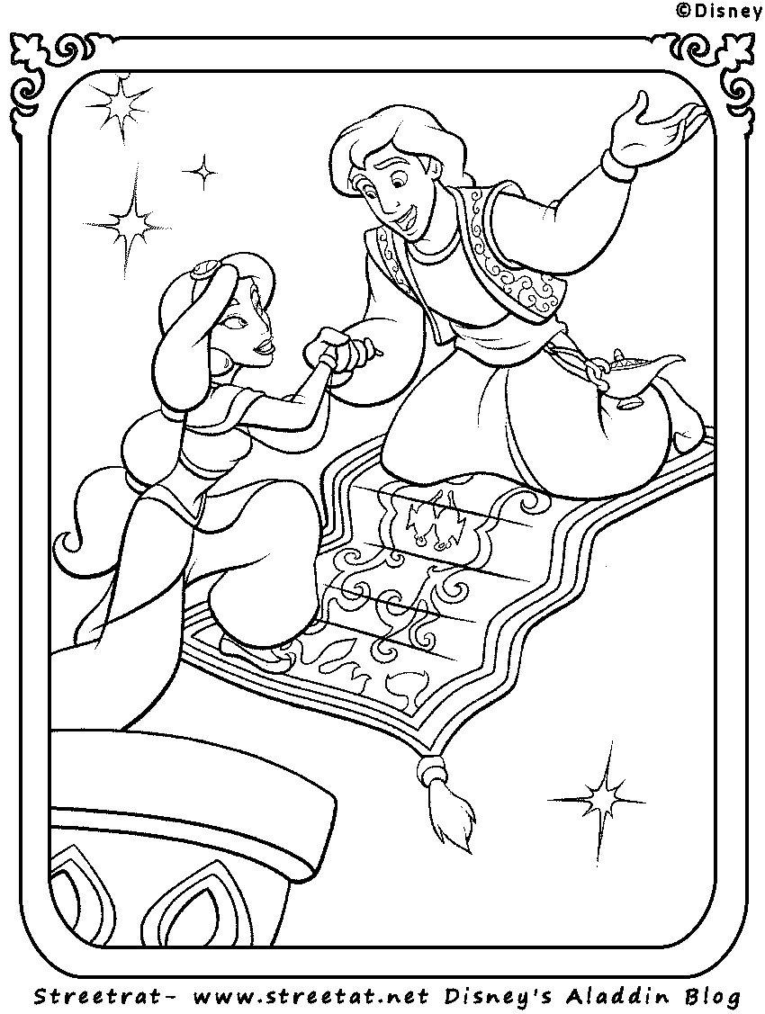 Раскраска: Aladdin (Анимационные фильмы) #127741 - Бесплатные раскраски для печати