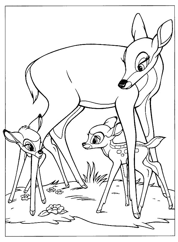 Раскраска: Bambi (Анимационные фильмы) #128512 - Бесплатные раскраски для печати