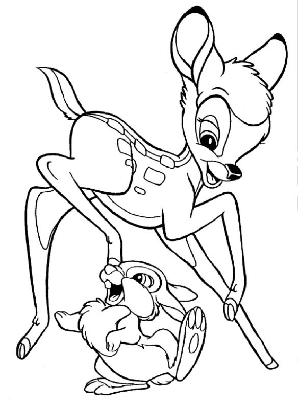 Раскраска: Bambi (Анимационные фильмы) #128514 - Бесплатные раскраски для печати