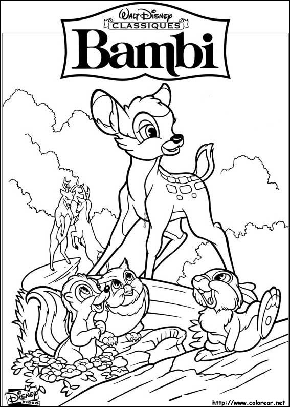 Раскраска: Bambi (Анимационные фильмы) #128520 - Бесплатные раскраски для печати