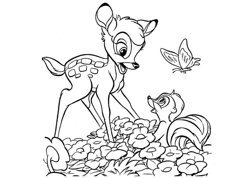 Раскраска: Bambi (Анимационные фильмы) #128605 - Бесплатные раскраски для печати
