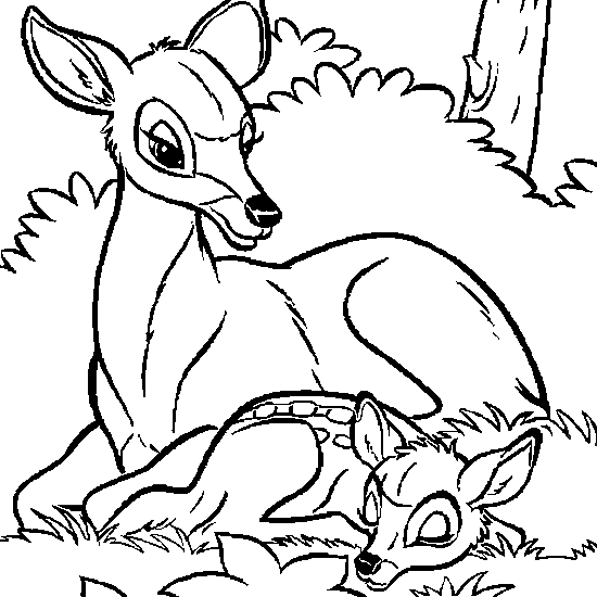 Раскраска: Bambi (Анимационные фильмы) #128656 - Бесплатные раскраски для печати