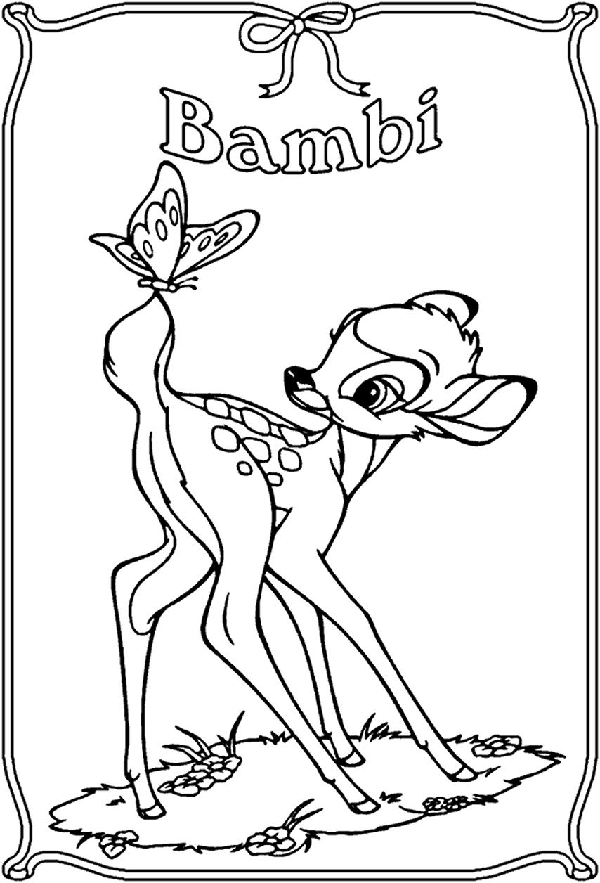 Раскраска: Bambi (Анимационные фильмы) #128698 - Бесплатные раскраски для печати