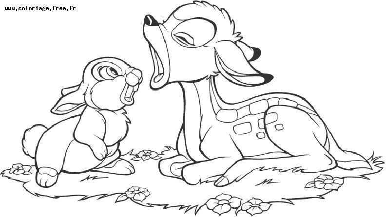 Раскраска: Bambi (Анимационные фильмы) #128714 - Бесплатные раскраски для печати