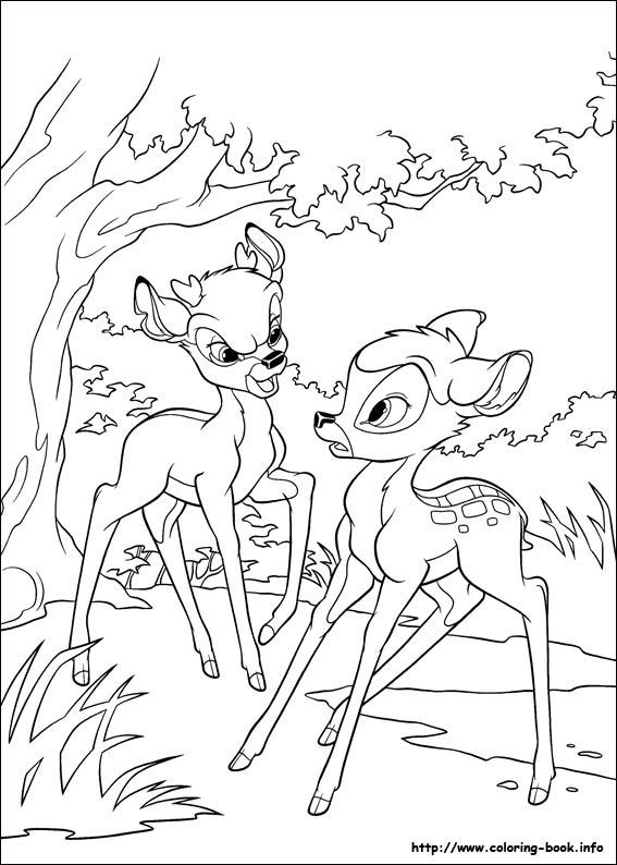 Раскраска: Bambi (Анимационные фильмы) #128743 - Бесплатные раскраски для печати
