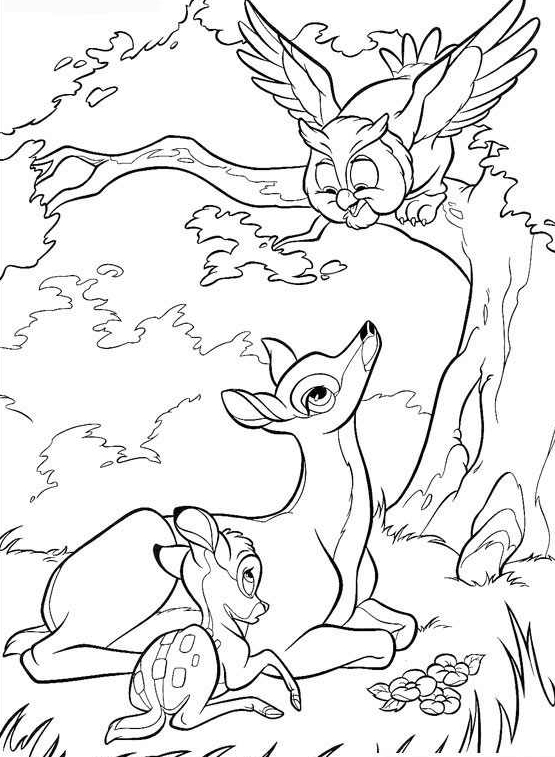Раскраска: Bambi (Анимационные фильмы) #128750 - Бесплатные раскраски для печати