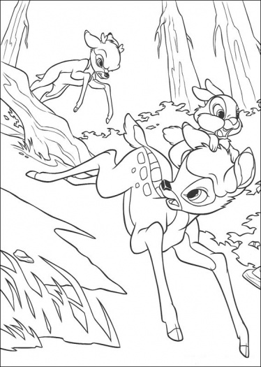 Раскраска: Bambi (Анимационные фильмы) #128783 - Бесплатные раскраски для печати