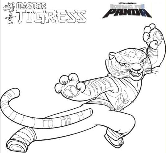 Раскраска: Кунг-фу панда (Анимационные фильмы) #73320 - Бесплатные раскраски для печати