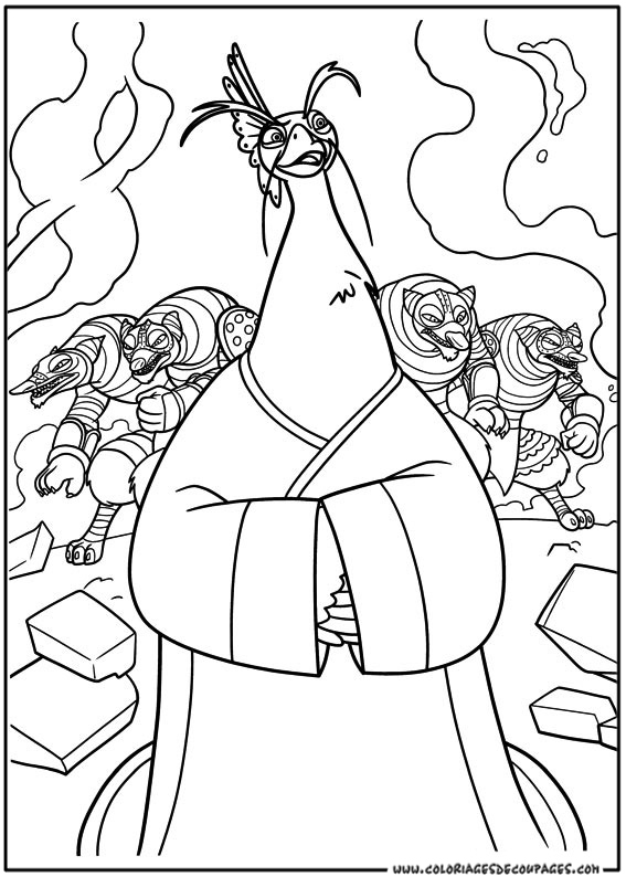 Раскраска: Кунг-фу панда (Анимационные фильмы) #73330 - Бесплатные раскраски для печати