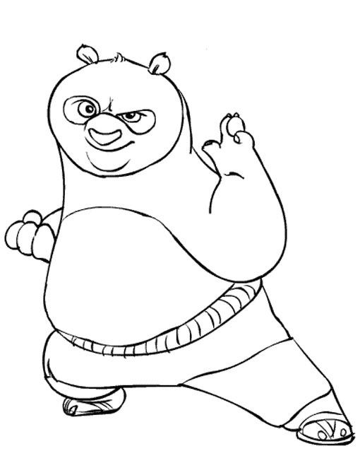 Раскраска: Кунг-фу панда (Анимационные фильмы) #73331 - Бесплатные раскраски для печати