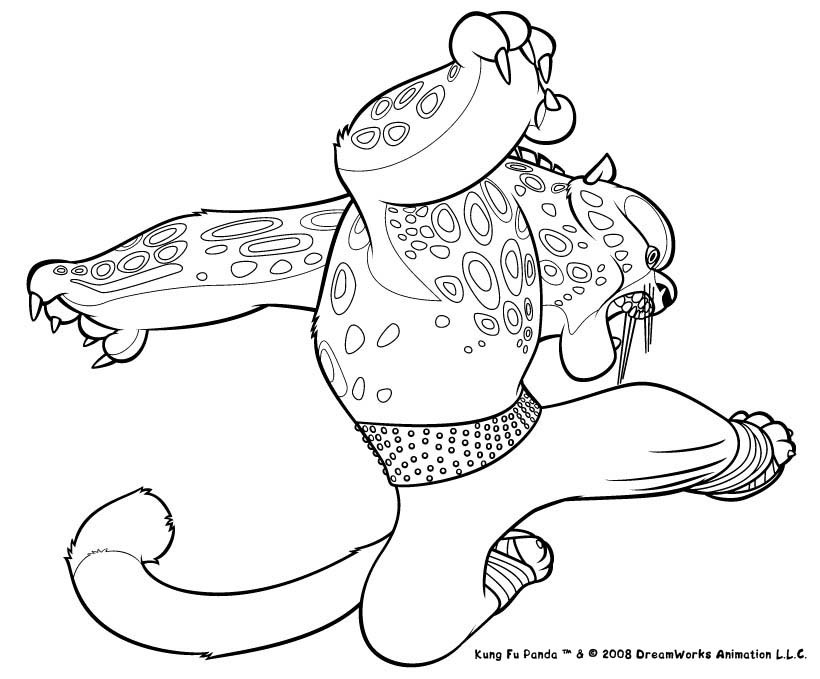Раскраска: Кунг-фу панда (Анимационные фильмы) #73335 - Бесплатные раскраски для печати