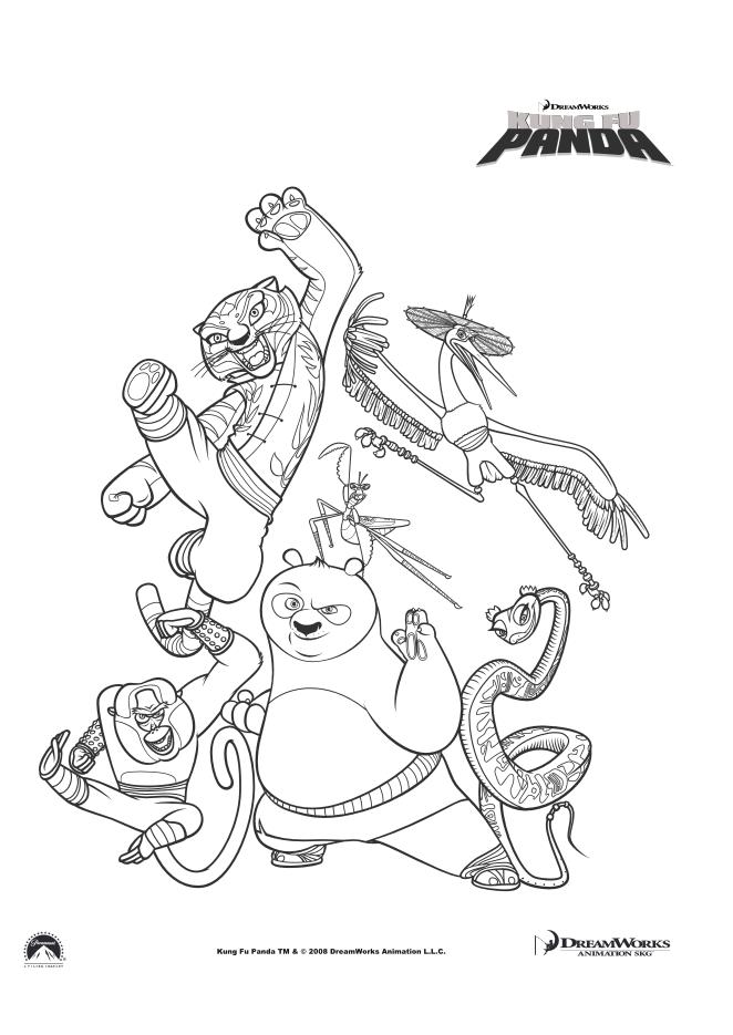 Раскраска: Кунг-фу панда (Анимационные фильмы) #73336 - Бесплатные раскраски для печати