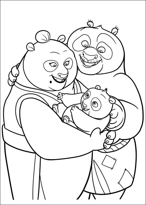 Раскраска: Кунг-фу панда (Анимационные фильмы) #73351 - Бесплатные раскраски для печати