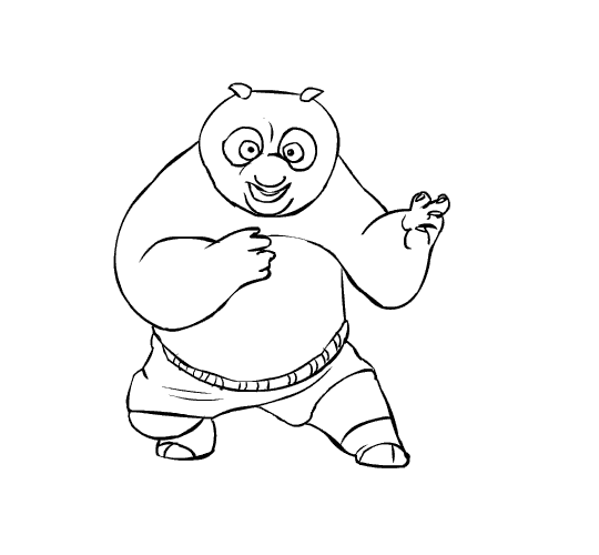 Раскраска: Кунг-фу панда (Анимационные фильмы) #73402 - Бесплатные раскраски для печати
