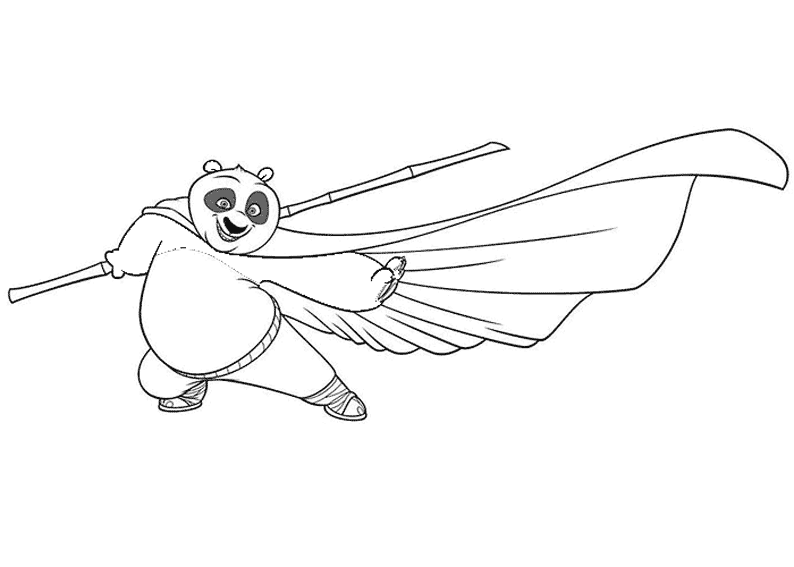 Раскраска: Кунг-фу панда (Анимационные фильмы) #73410 - Бесплатные раскраски для печати