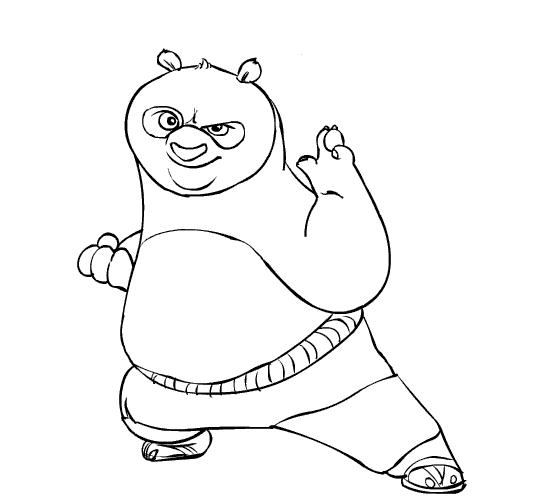 Раскраска: Кунг-фу панда (Анимационные фильмы) #73420 - Бесплатные раскраски для печати