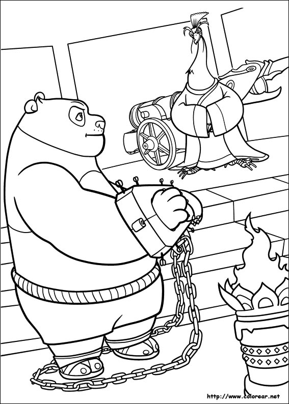Раскраска: Кунг-фу панда (Анимационные фильмы) #73556 - Бесплатные раскраски для печати