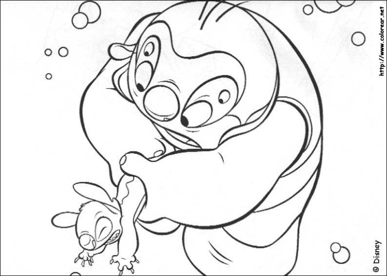 Раскраска: Лило и Стич (Анимационные фильмы) #45061 - Бесплатные раскраски для печати