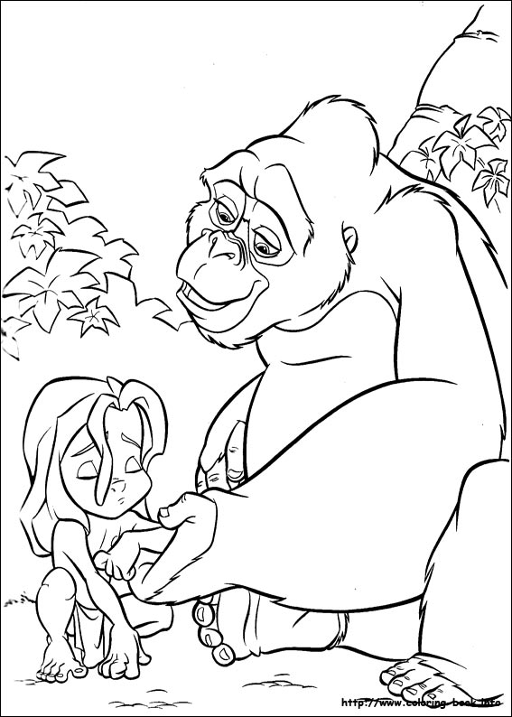 Раскраска: Тарзан (Анимационные фильмы) #131148 - Бесплатные раскраски для печати