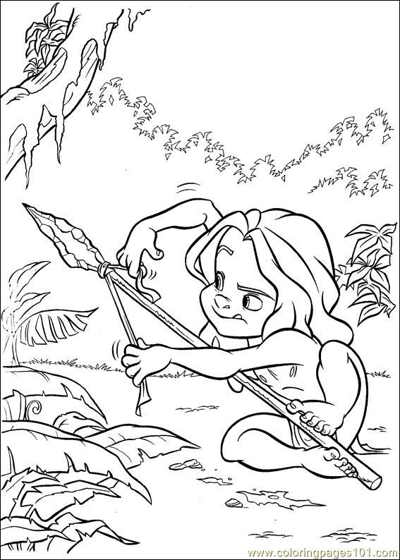 Раскраска: Тарзан (Анимационные фильмы) #131227 - Бесплатные раскраски для печати