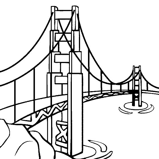 Раскраска: мост (Здания и Архитектура) #62877 - Бесплатные раскраски для печати