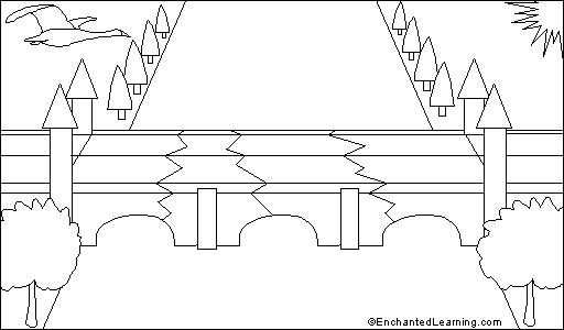 Раскраска: мост (Здания и Архитектура) #62891 - Бесплатные раскраски для печати