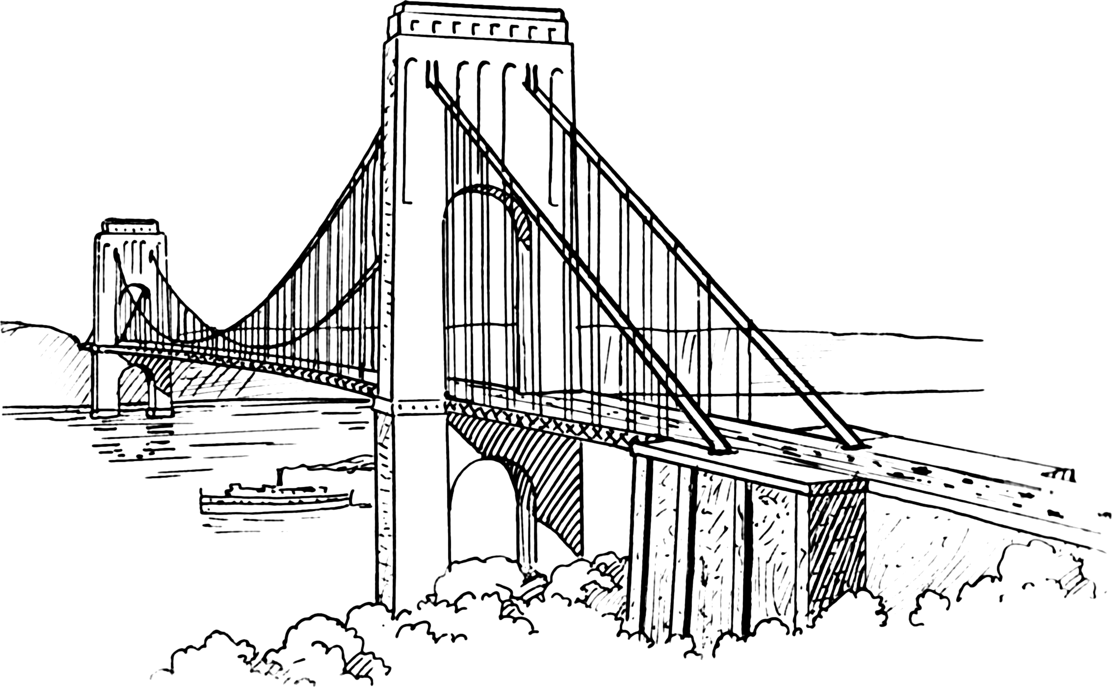 Раскраска: мост (Здания и Архитектура) #62933 - Бесплатные раскраски для печати