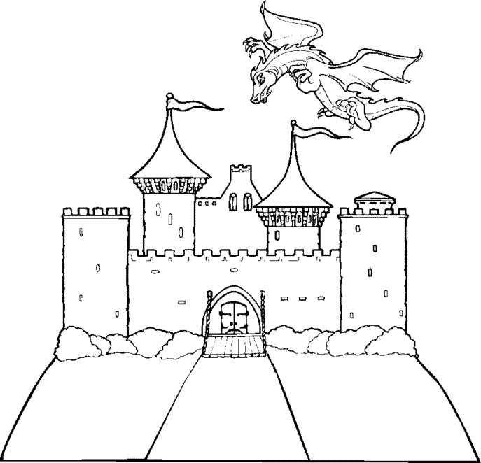Раскраска: Замок (Здания и Архитектура) #62106 - Бесплатные раскраски для печати