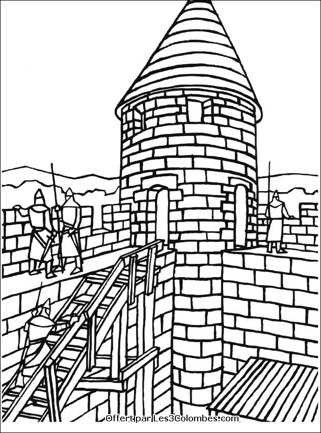 Раскраска: Замок (Здания и Архитектура) #62139 - Бесплатные раскраски для печати