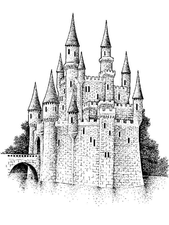 Раскраска: Замок (Здания и Архитектура) #62270 - Бесплатные раскраски для печати