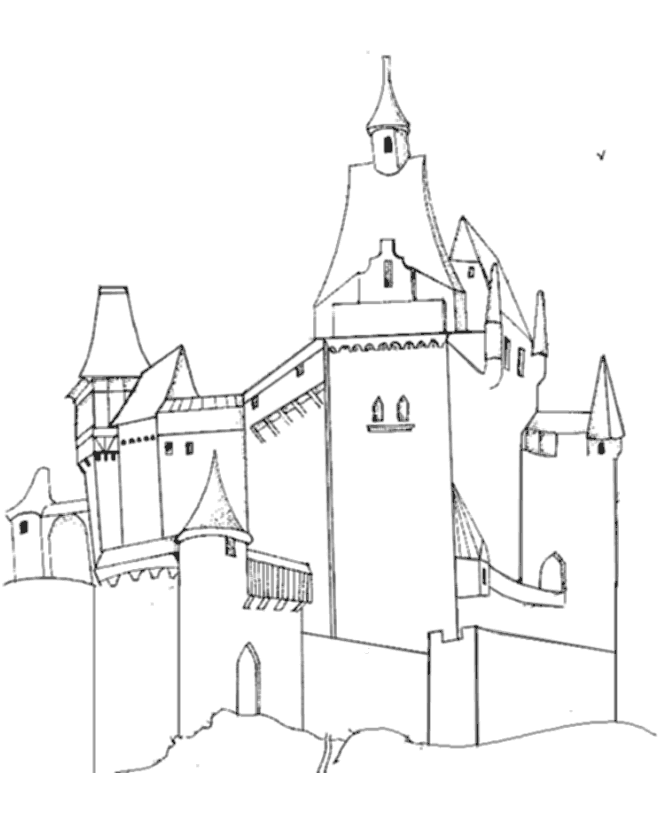 Раскраска: Замок (Здания и Архитектура) #62329 - Бесплатные раскраски для печати