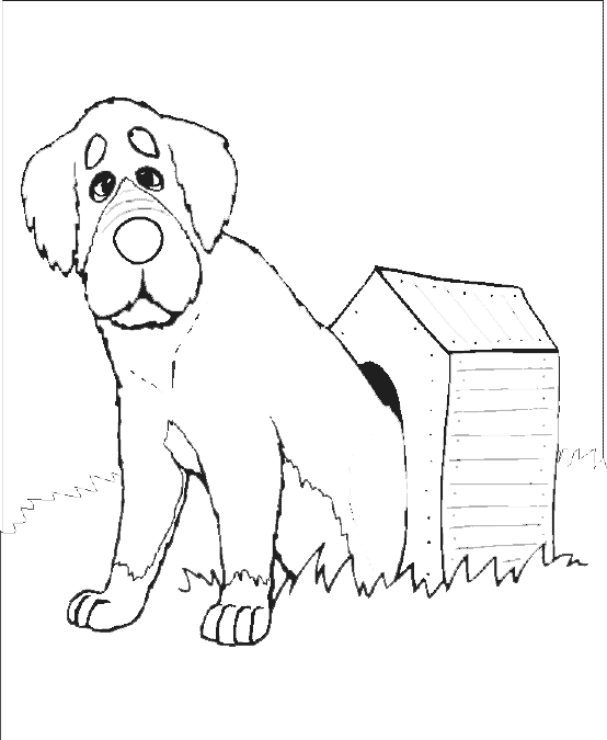 Раскраска: собачья конура (Здания и Архитектура) #62358 - Бесплатные раскраски для печати