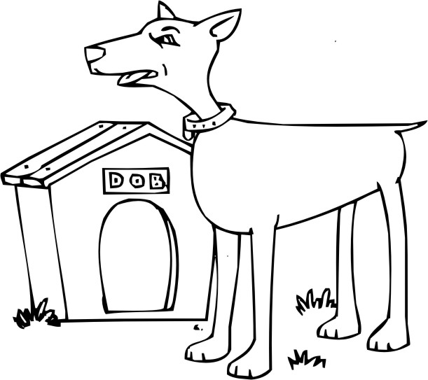 Раскраска: собачья конура (Здания и Архитектура) #62382 - Бесплатные раскраски для печати
