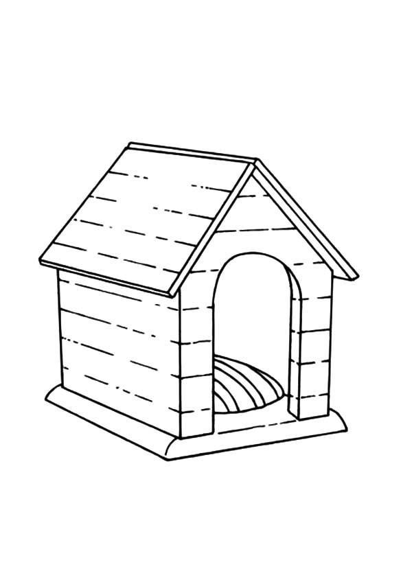 Раскраска: собачья конура (Здания и Архитектура) #62396 - Бесплатные раскраски для печати