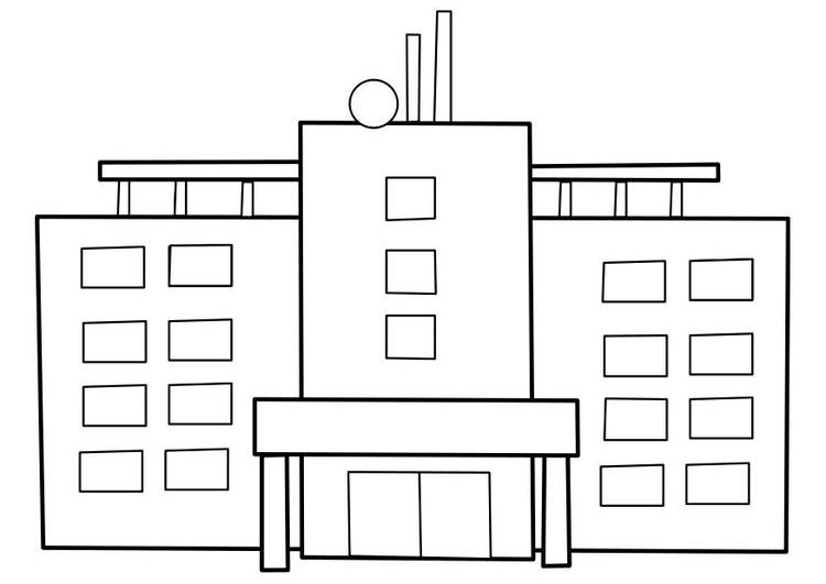 Раскраска: больница (Здания и Архитектура) #62005 - Бесплатные раскраски для печати