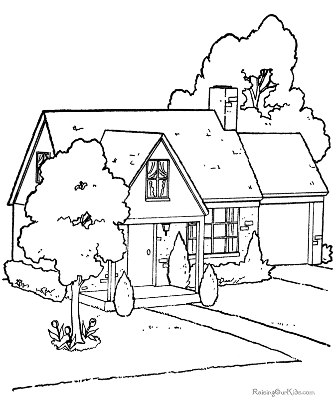 Раскраска: дом (Здания и Архитектура) #64633 - Бесплатные раскраски для печати