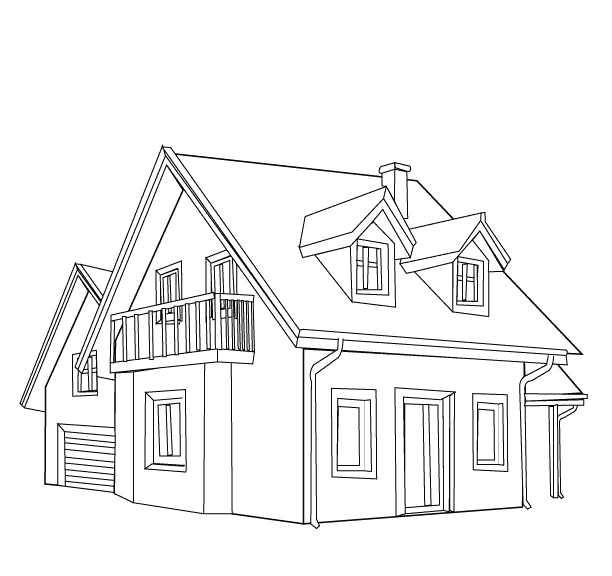 Раскраска: дом (Здания и Архитектура) #64695 - Бесплатные раскраски для печати