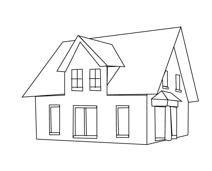 Раскраска: дом (Здания и Архитектура) #64738 - Бесплатные раскраски для печати