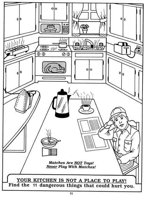 Раскраска: Кухня (Здания и Архитектура) #63529 - Бесплатные раскраски для печати