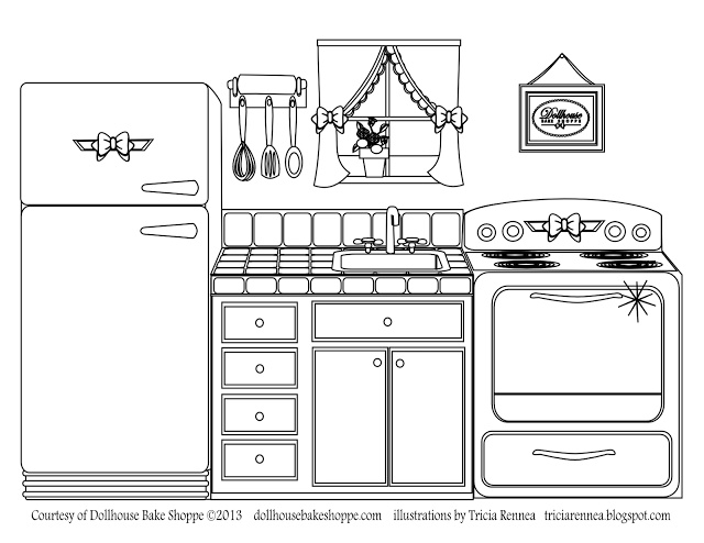 Раскраска: Кухня (Здания и Архитектура) #63544 - Бесплатные раскраски для печати