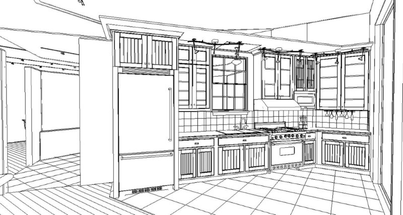 Раскраска: Кухня (Здания и Архитектура) #63552 - Бесплатные раскраски для печати