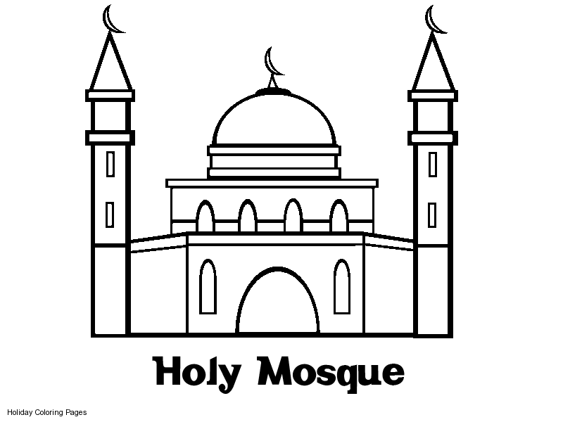 Раскраска: мечеть (Здания и Архитектура) #64541 - Бесплатные раскраски для печати