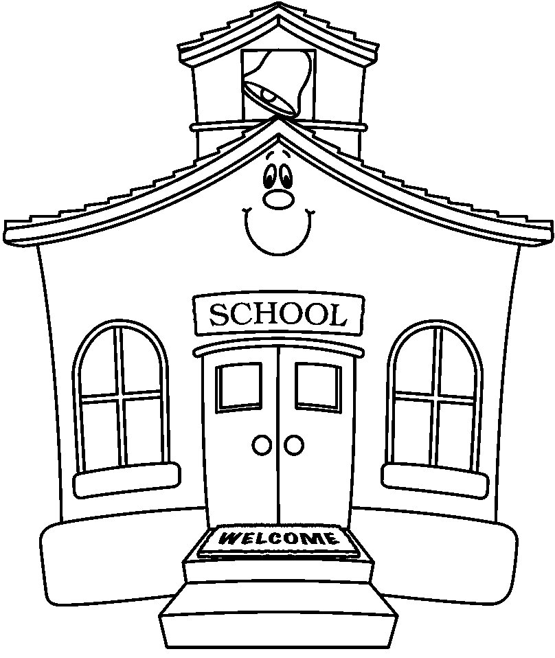 Раскраска: школа (Здания и Архитектура) #66808 - Бесплатные раскраски для печати